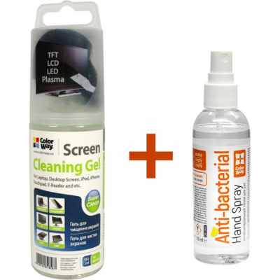 Універсальний чистячий набір ColorWay Cleaning Gel LED/TFT/LCD + антисептик CW-3910 (CW-5151/3910)