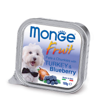 Canned food for dogs Monge DOG FRUIT turkey with blueberries 100 g (8009470013208)