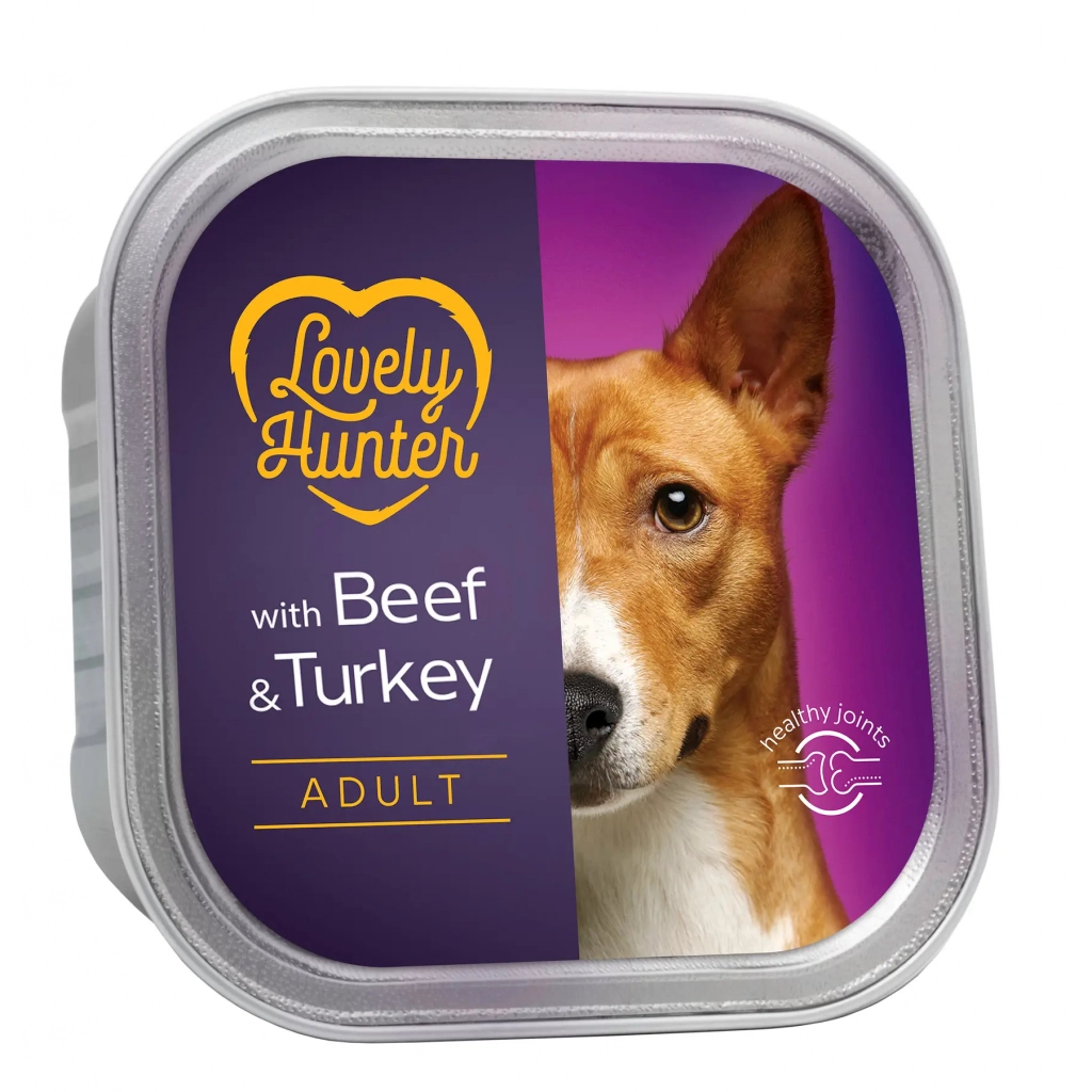 Вологий корм для собак Lovely Hunter Adult Beef and Turkey 150 г (LHU45446)
