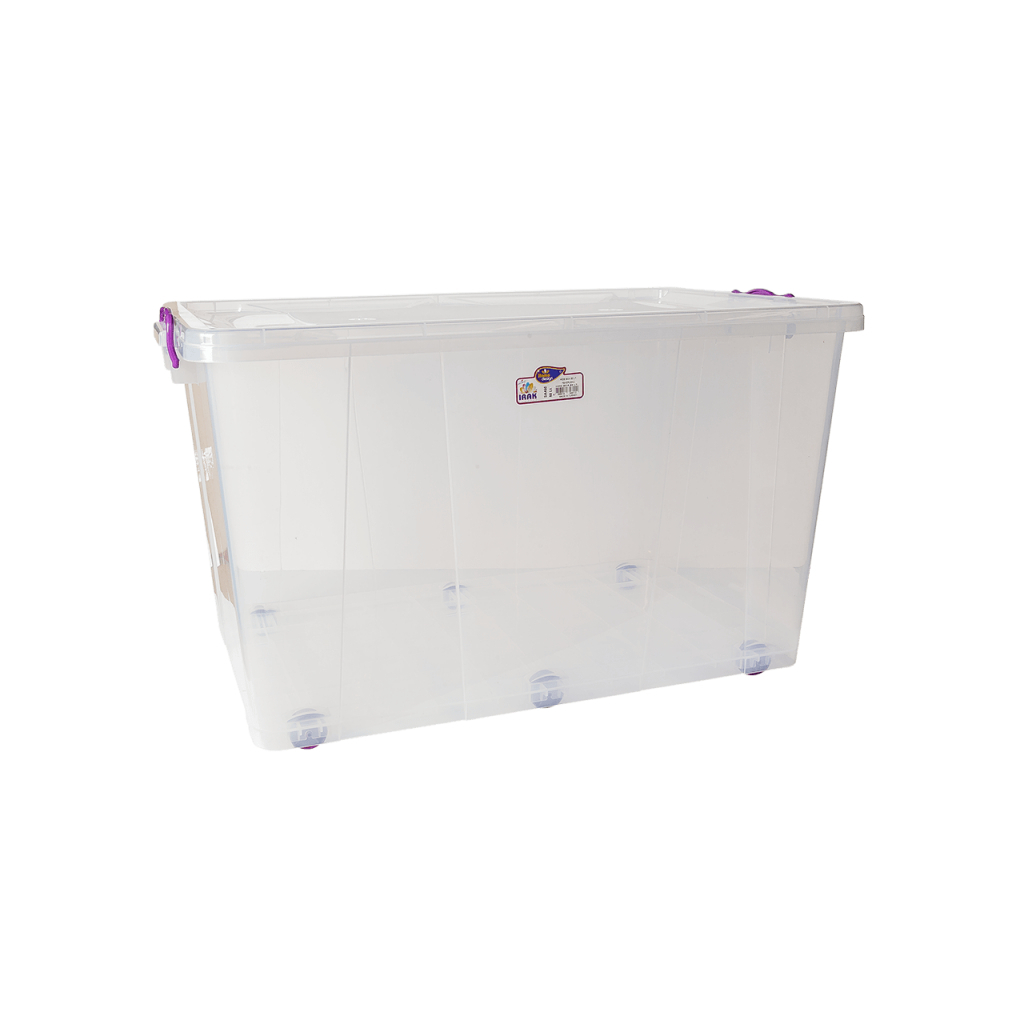 Контейнер для зберігання Irak Plastik на колесах прозорий 80 л (4671)