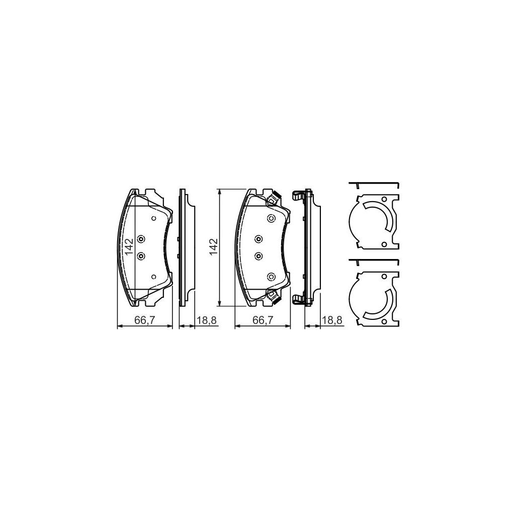 Гальмівні колодки Bosch 0 986 494 275 Гальмівні колодки Bosch 0 986 494 275