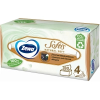 Cosmetic wipes Zewa Softis Natural Soft 80 pcs. (7322541351414)