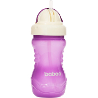 Baboo Spill-Free Drinker with Silicone Straw, 360ml, 9+ (Purple) (8-128)