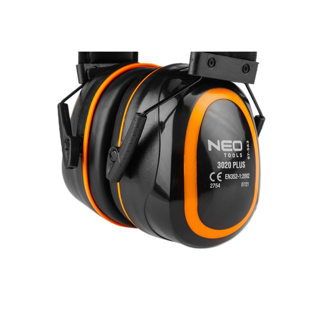 Захисні навушники Neo Tools SNR 30дБ, категорія III, ізолююча піна G-TECH, 0.26кг, чорні (97-563)