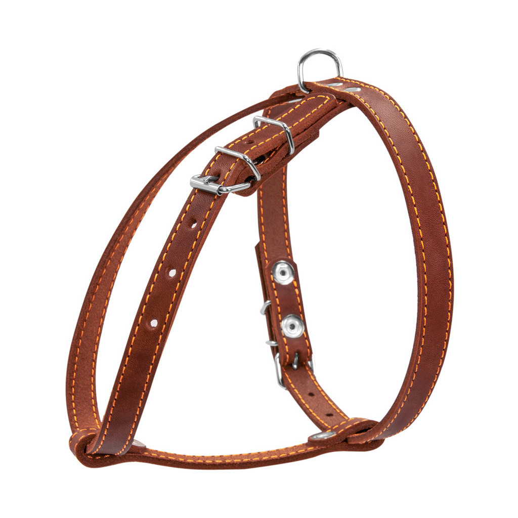 Шлея для собак Collar одинарна для малих порід Ш 14 мм А:40-48 см В:43-51 см коричнева (06346)