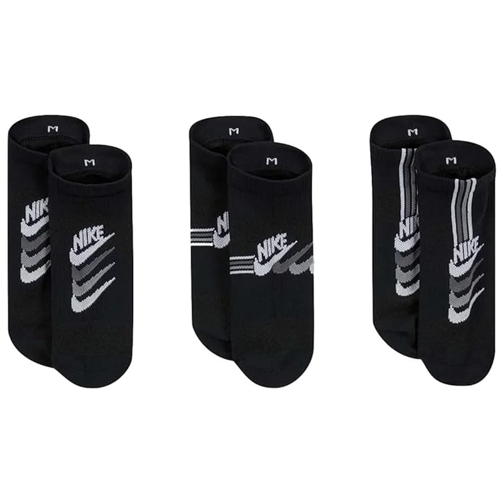 Шкарпетки Nike W NK EVERYDAY PLUS LTWT NS 3PR DH5474-903 34-38 3 пари Чорні (195244784288)