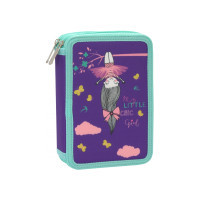 Cool For School pencil case 2 compartments with flaps Violet (CF87279)