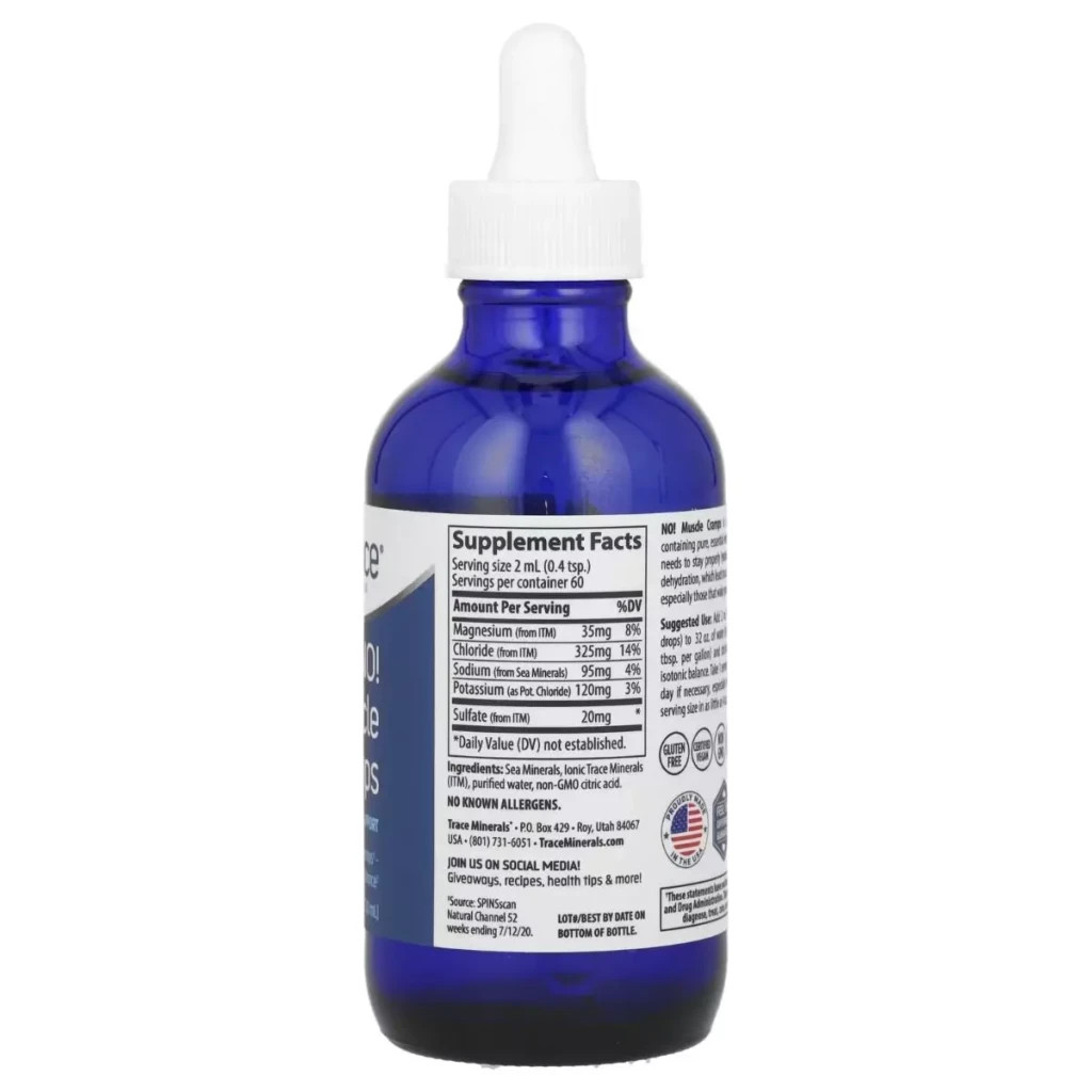 Мінерали Trace Minerals Порятунок від м'язових судом, No! Muscle Cramps, 120 мл (TMR-00343)