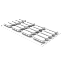 Baking mold Silikomart Eclair XS 55x17 mm, h 17 mm (20x14 ml) (ECLAIR XS 14)