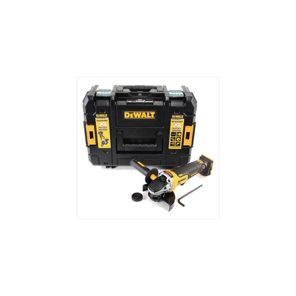 Шліфувальна машина DeWALT 18В XR Li-lon, 125 мм, 9000 об/хв, вага 1.74 кг, TSTAK (без АКБ та ЗП) (DCG406NT)