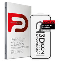 Скло захисне Armorstandart Icon 3D Apple iPhone 16 Pro Max Black (ARM78030)