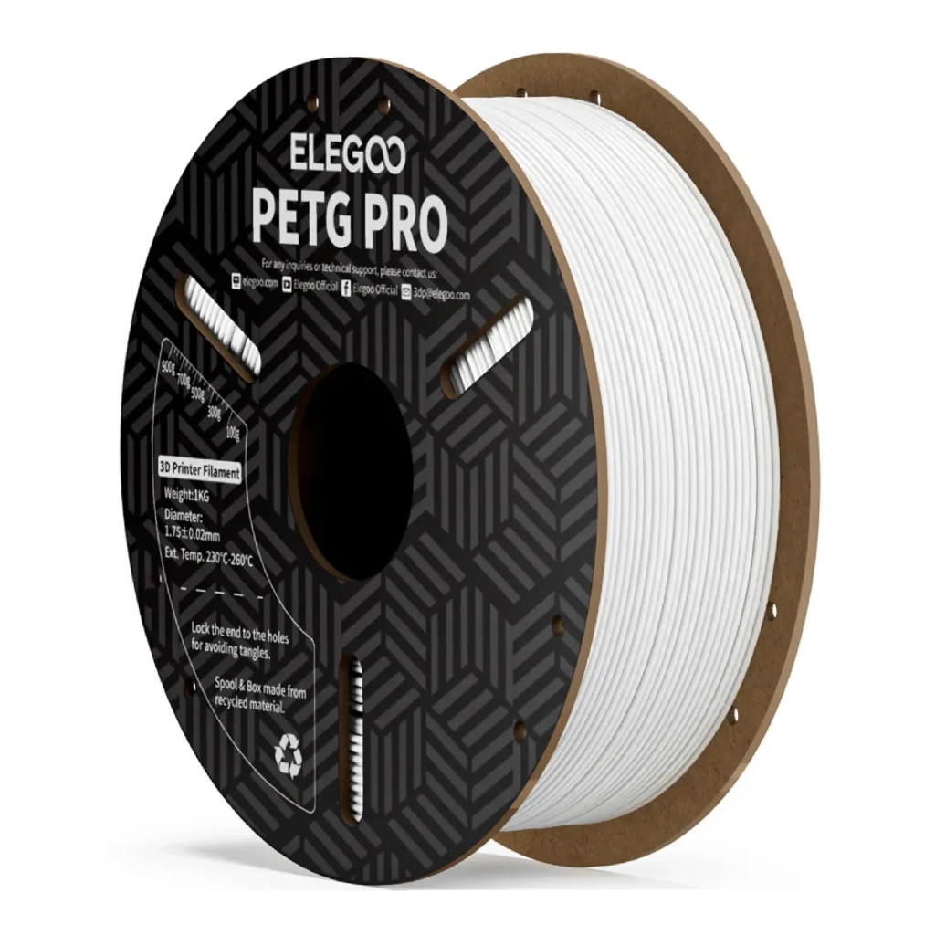 Пластик для 3D-принтера ELEGOO PETG PRO 1кг, 1.75мм, white (50.203.0199) Пластик для 3D-принтера ELEGOO PETG PRO 1кг, 1.75мм, white (50.203.0199)