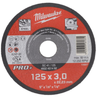 Milwaukee cutting circle for metal, SC 41/125x3 PRO+, 125mm (4932451492)