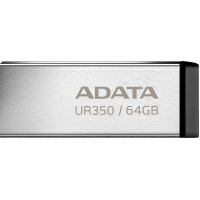 USB флеш накопичувач ADATA 64GB UR350 Silver-Black USB 3.2 (UR350-64G-RSR/BK)