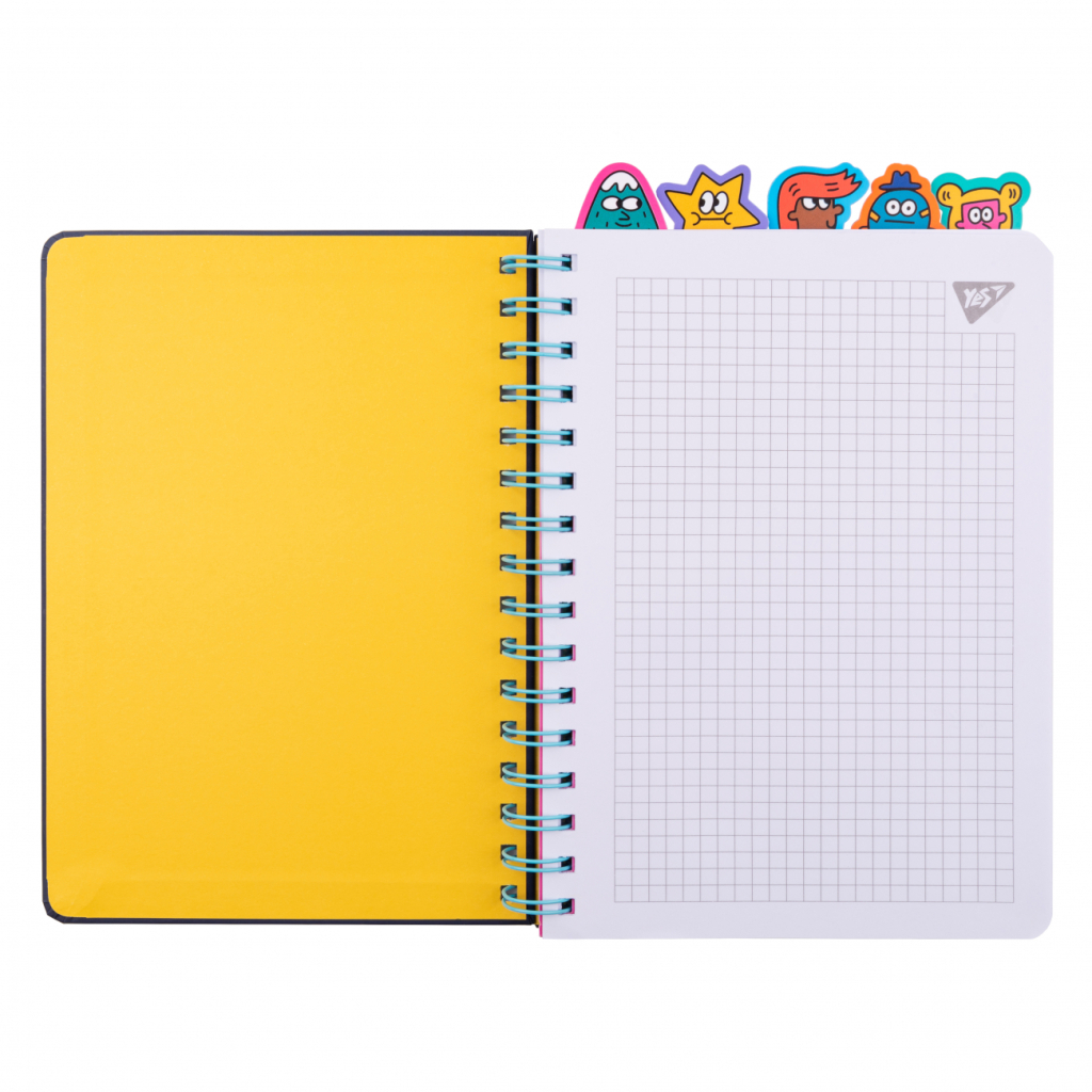 Блокнот Yes А5 96 аркушів на cпіралі із роздільниками Stand with Ukraine клітинка (151838) Блокнот Yes А5 96 аркушів на cпіралі із роздільниками Stand with Ukraine клітинка (151838)