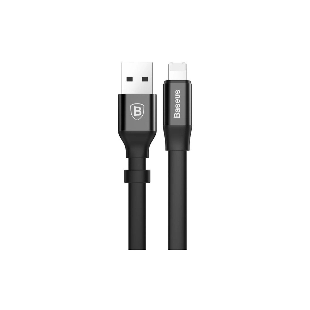 Дата кабель USB 2.0 AM to Lightning 0.23m 2A black Baseus (CALMBJ-B01)