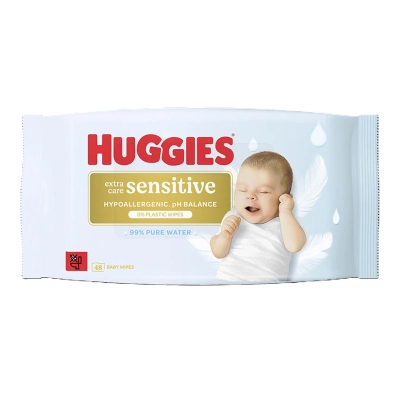 Дитячі вологі серветки Huggies Pure ExSens 48 (5029053585543)