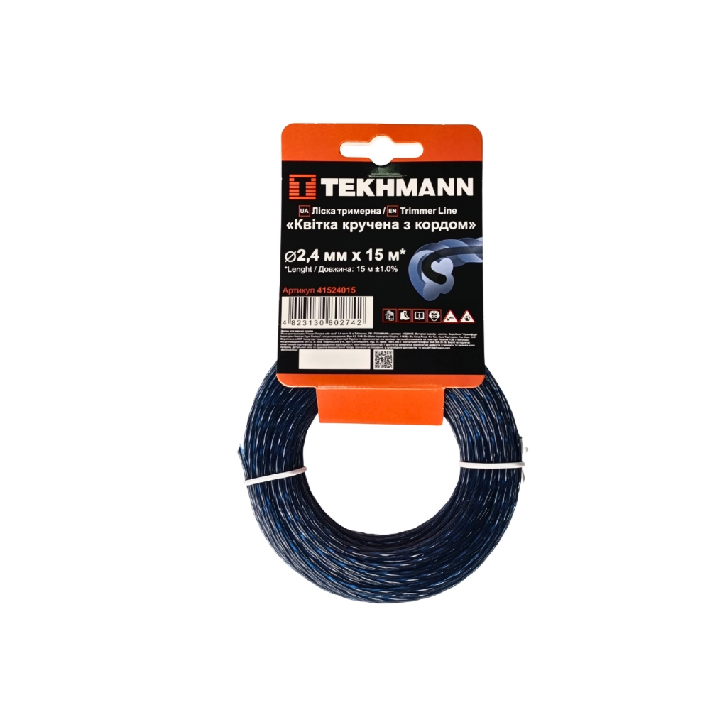 Жилка косильна Tekhmann "Квітка кручена з кордом" 2,4 мм × 15 м (41524015)