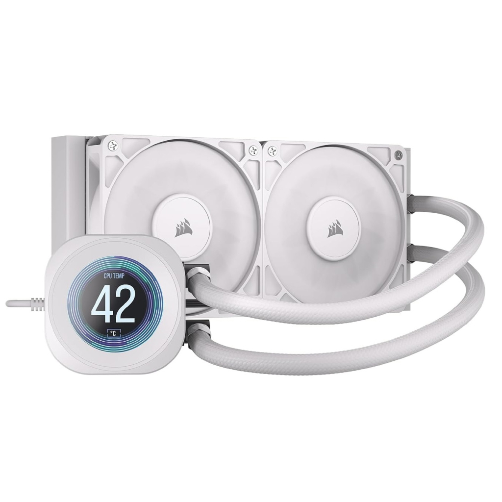 Система рідинного охолодження Corsair Nautilus 240 RS LCD White (CW-9061032-WW) Система рідинного охолодження Corsair Nautilus 240 RS LCD White (CW-9061032-WW)