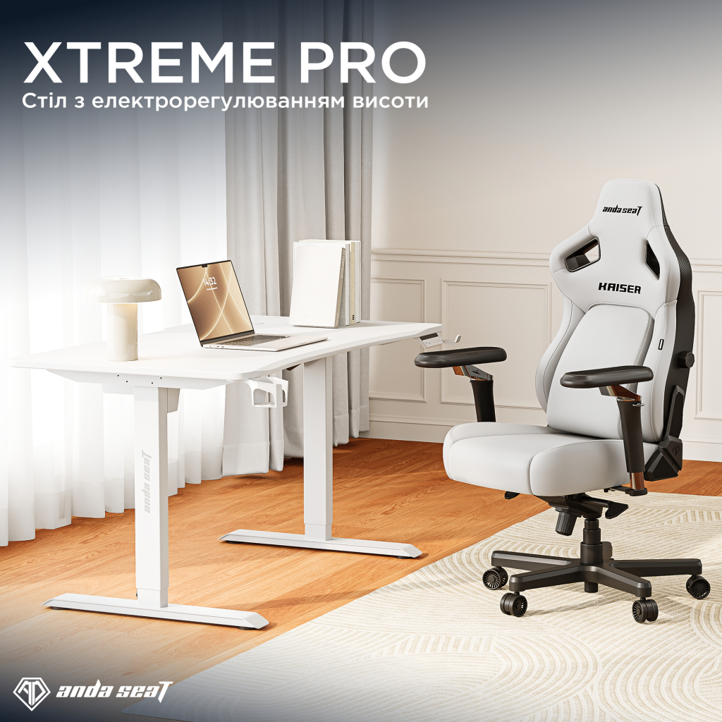 Комп'ютерний стіл Anda Seat Xtreme Pro White (AD-D-DD1-1400-08-W) Комп'ютерний стіл Anda Seat Xtreme Pro White (AD-D-DD1-1400-08-W)