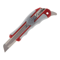 Axent clerical knife, metal guides, 18mm. rubberized handles (6705-A)