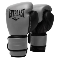 Everlast PowerLock Boxing Training Gloves P00002305 Grey, Black 12oz (009283608538)