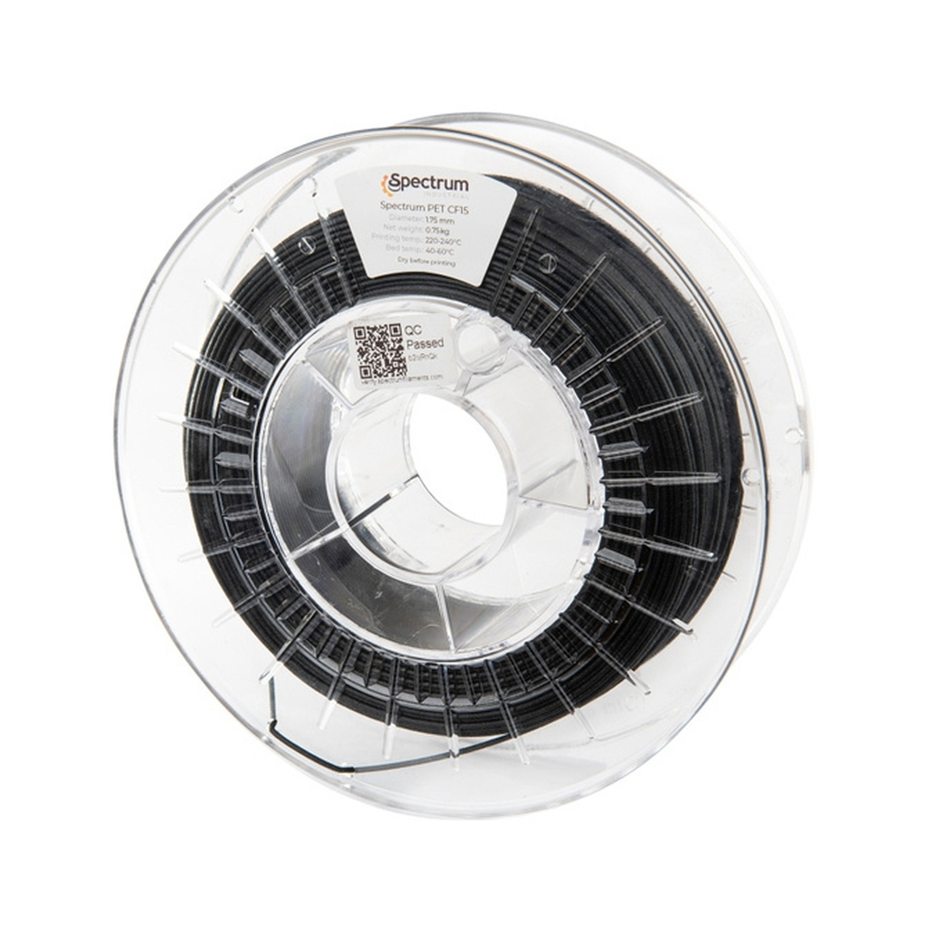 Пластик для 3D-принтера Spectrum PET CF15 1.75mm 0.75kg Black (80587)