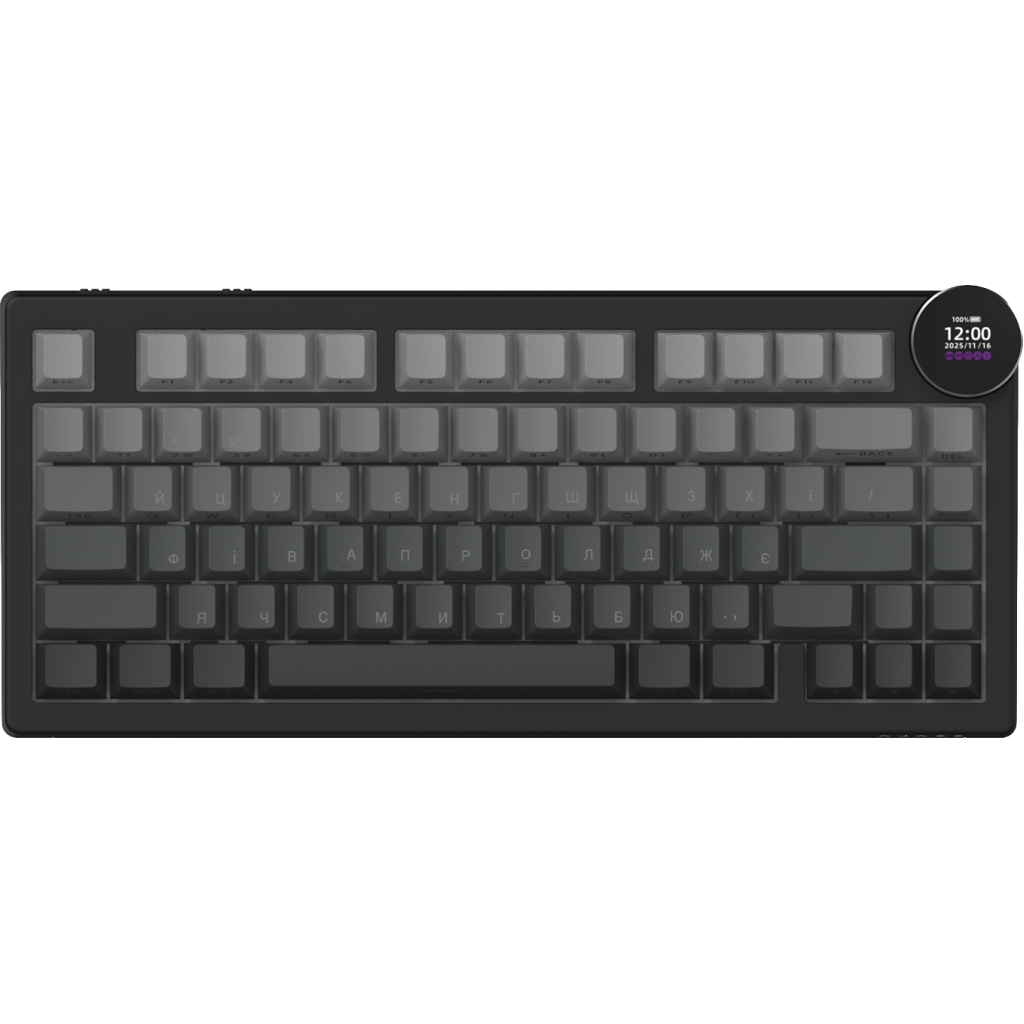 Клавіатура Ajazz AK820 V2 White Peach Switch Wireless/Bluetooth/USB UA Black/Gray (AK820-V2-WP-S-BG)