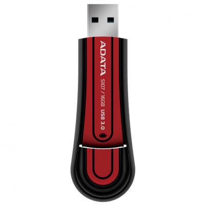 USB флеш накопичувач ADATA 16Gb A-DATA S107 16GB Red rubber USB3.0 (AS107-16G-RRD)