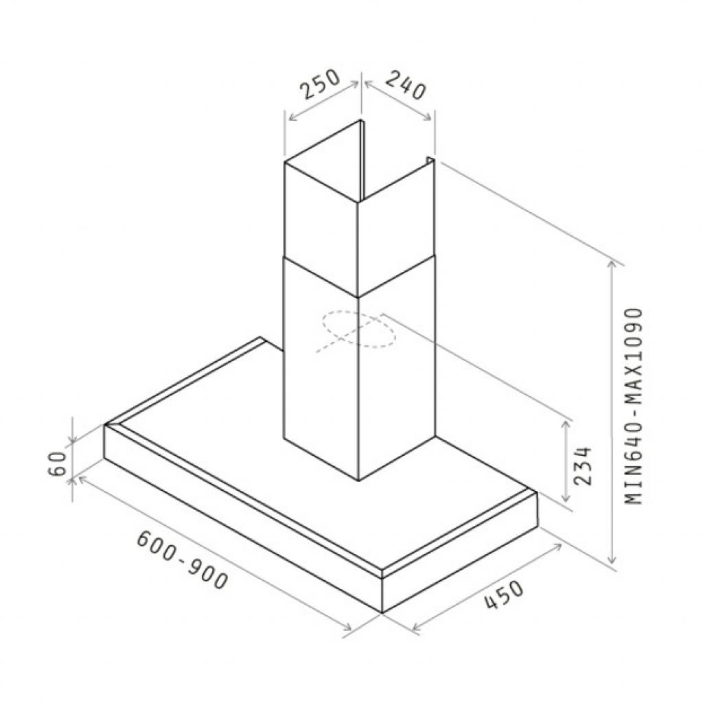 Витяжка кухонна Elica Spot NG h6 IX A/60 Витяжка кухонна Elica Spot NG h6 IX A/60