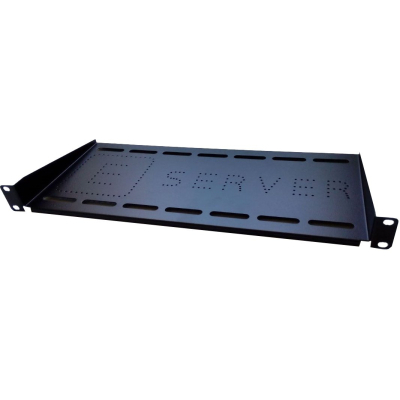 Shelf 19" ESERVER 1U depth 300mm, color black (PK-1U-300-B)