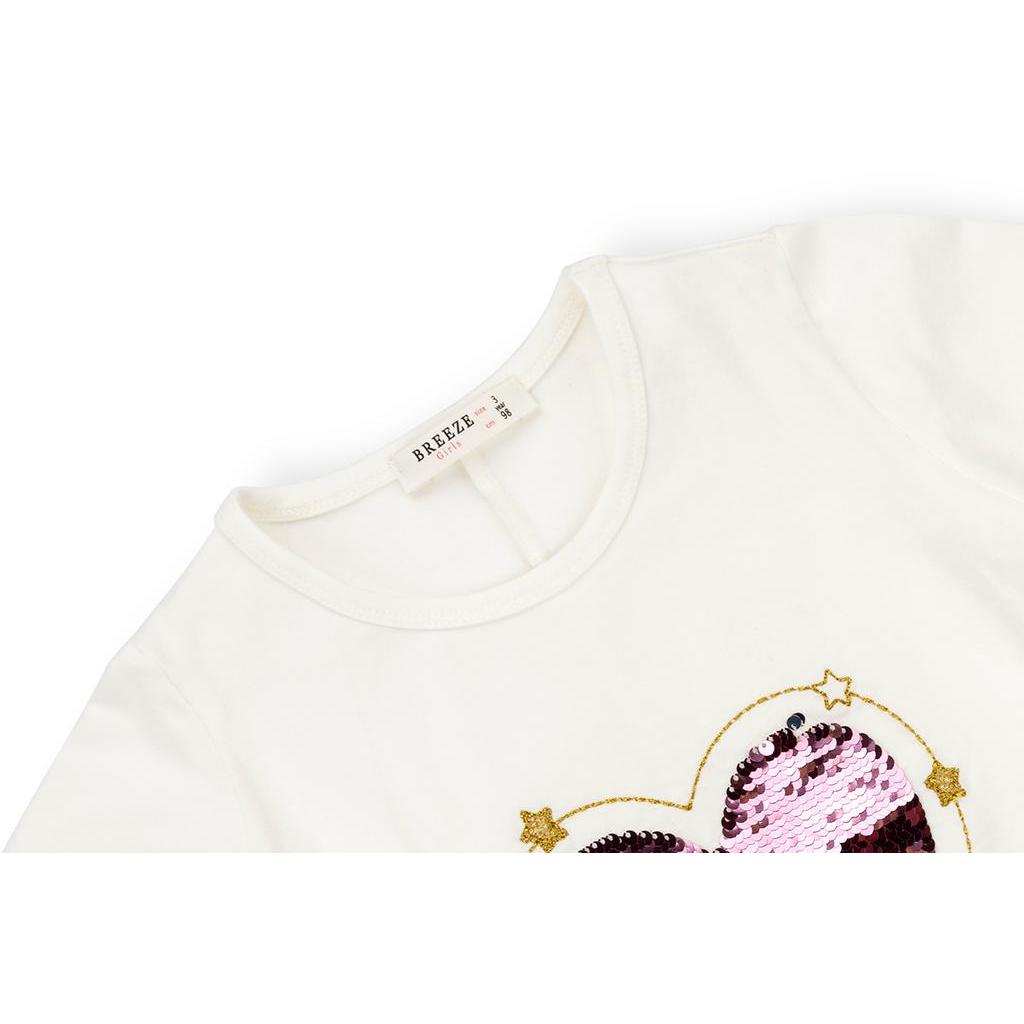Кофта дитяча Breeze з аплікацією перевертишем "LOVE" (11227-116G-beige)