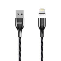 Дата кабель USB 2.0 AM to Lightning 1.0m Cigan Powerful Magnet Remax (RC-156I-BLACK)