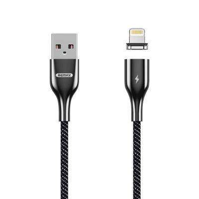 Дата кабель USB 2.0 AM to Lightning 1.0m Cigan Powerful Magnet Remax (RC-156I-BLACK)