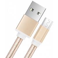 Дата кабель USB 2.0 AM to Micro 5P 1.0m nylon gold XoKo (SC-100m-GD)