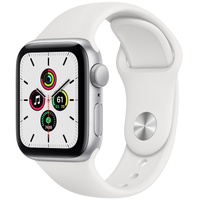 Смарт-годинник Apple Watch SE GPS, 40mm Silver Aluminium Case with White Sport Ba (MYDM2UL/A)