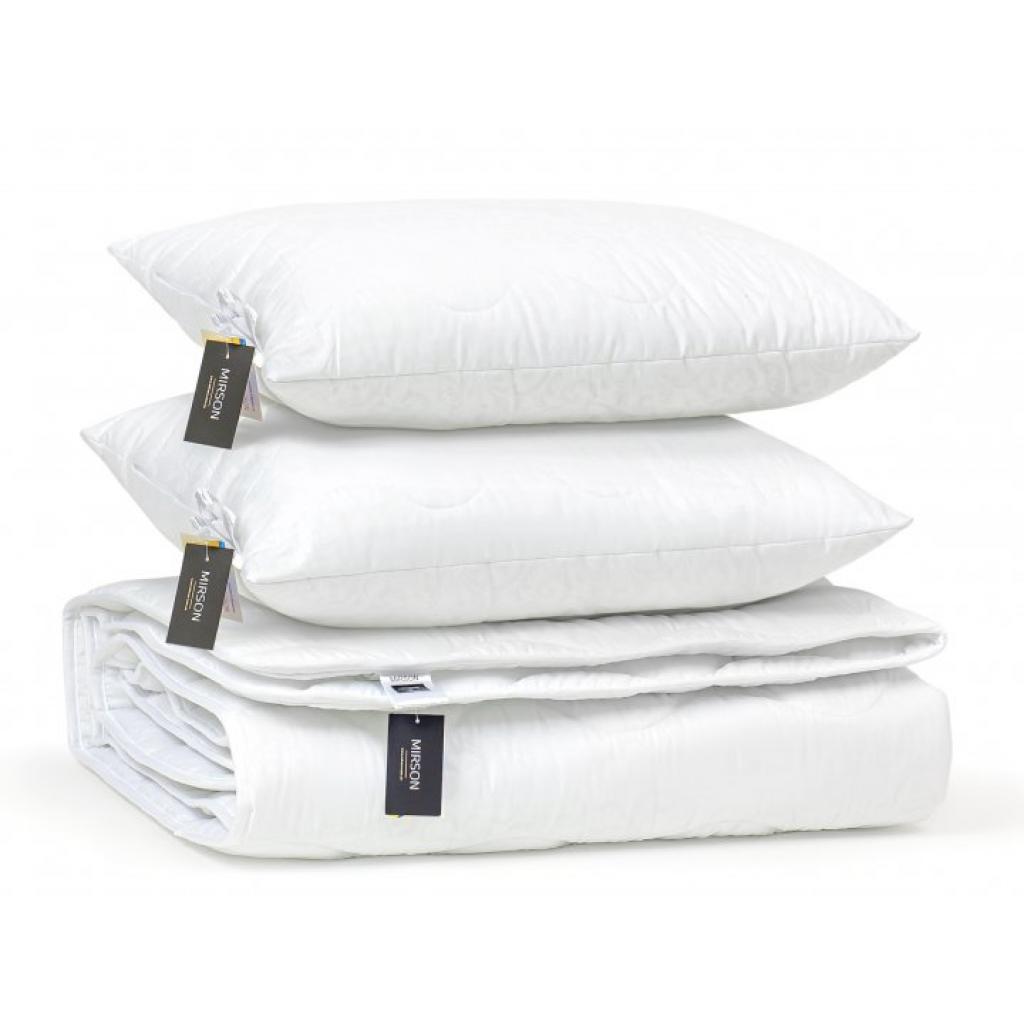 Ковдра MirSon Набір шовковий №1690 Eco Light White Ковдра 200х220 + подушк (2200002657075)