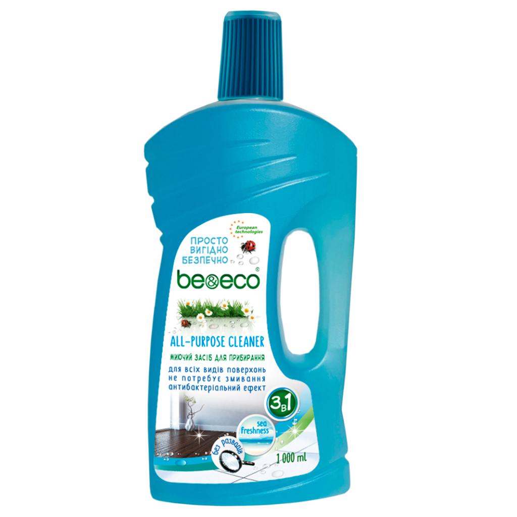 Засіб для миття підлоги Be&Eco універсал Морська свіжість 1 л (4820168433474)