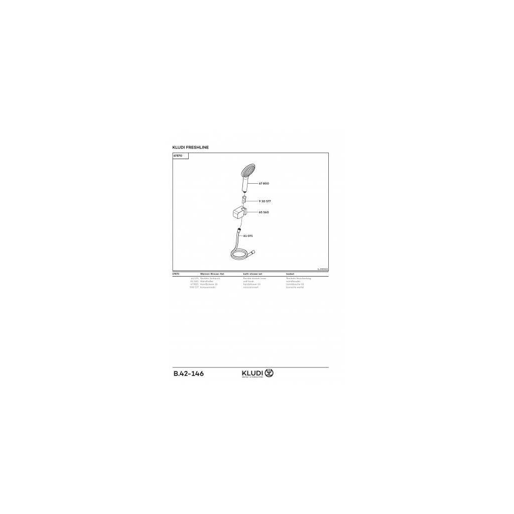 Душовий гарнітур KLUDI FRESHLINE 1S (678709100)