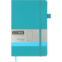Notebook Buromax Etalon 125x195 mm 96 sheets per dot cover made of artificial leather Turquoise (BM.291360-06)