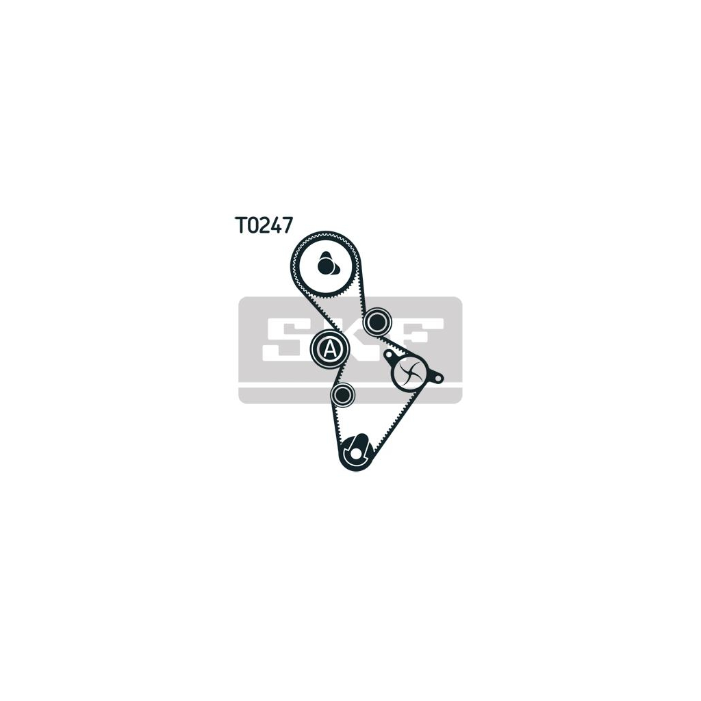 Комплект ременя ГРМ з помпой SKF VKMC 01220