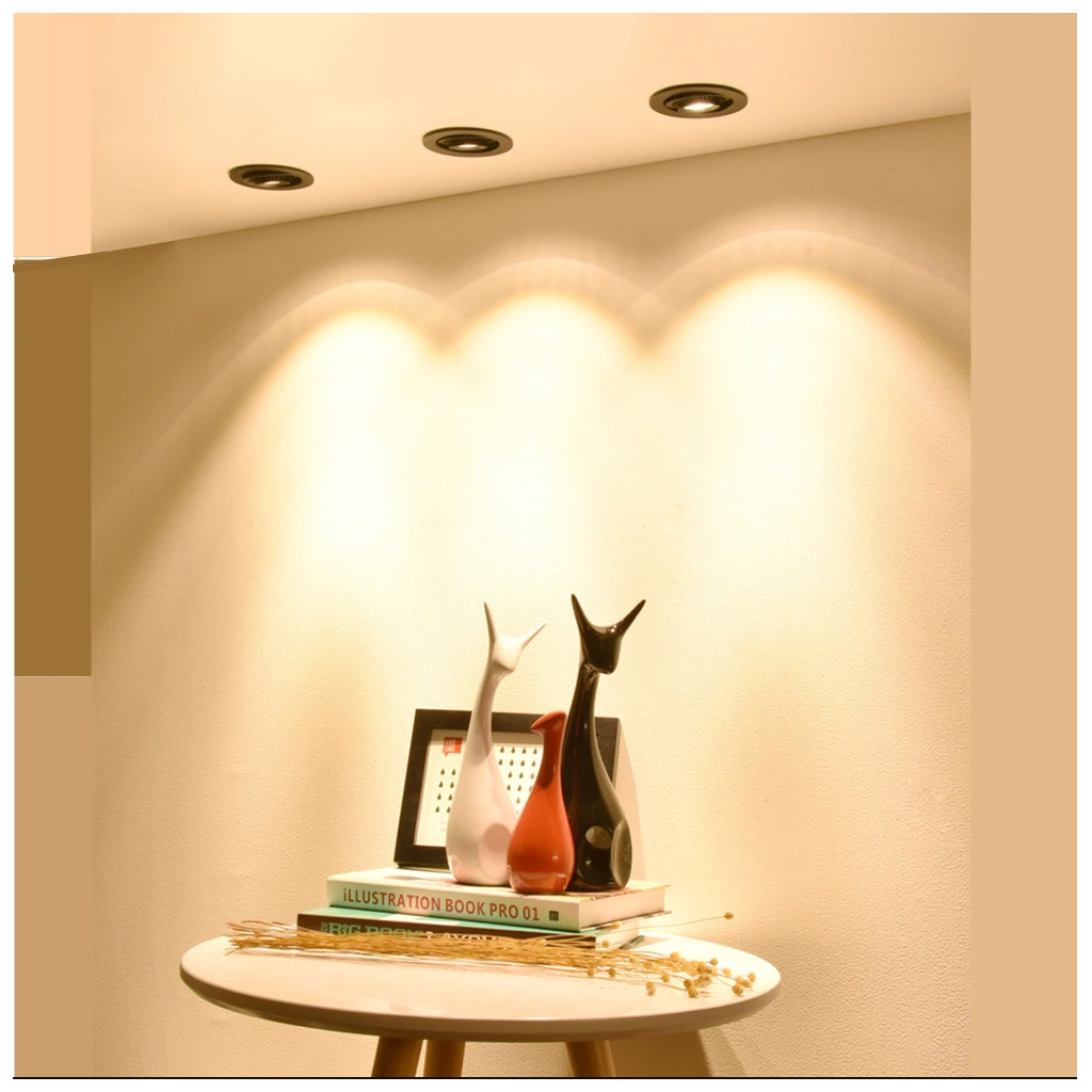 Світильник точковий Videx під лампу GU10 врізний Круглий Чорний (VL-SPF08R-B)