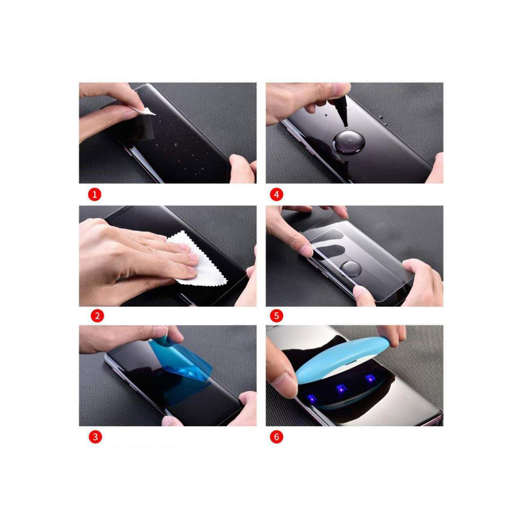 Скло захисне PowerPlant Samsung Galaxy Note 10 (liquid glue + UF-lamp) (GL607693)