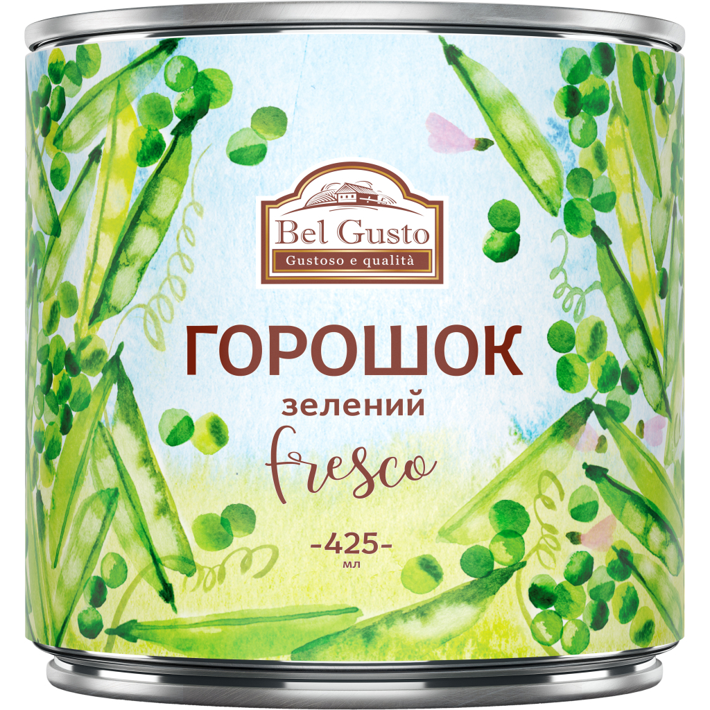 Овочева консервація Bel Gusto Горошок зелений 425 мл (4820204404604)