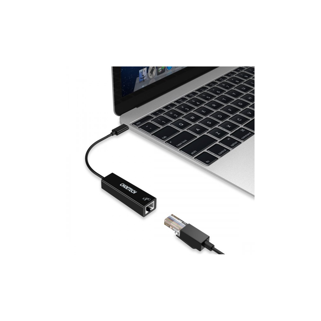 Адаптер USB-C to Gigabit Ethernet Choetech (HUB-R01)