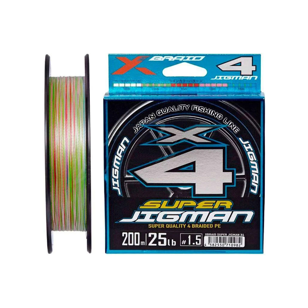 Шнур YGK X-Braid Super Jigman X4 200m 2.0/0.235mm 30lb/13.5kg (5545.04.00) Шнур YGK X-Braid Super Jigman X4 200m 2.0/0.235mm 30lb/13.5kg (5545.04.00)