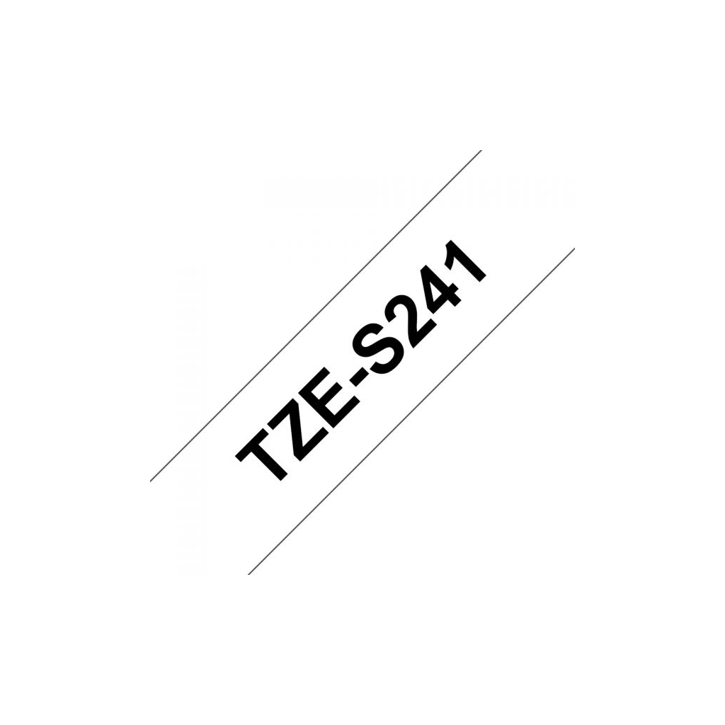 Стрічка для принтера етикеток UKRMARK B-S-T241P-BK/WT, сумісна з TZES241, 18мм х 8м. black on white (900607)