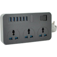 Network power filter Voltronic TV-T09, 3x, 6*USB Black (TV-T09-Black)