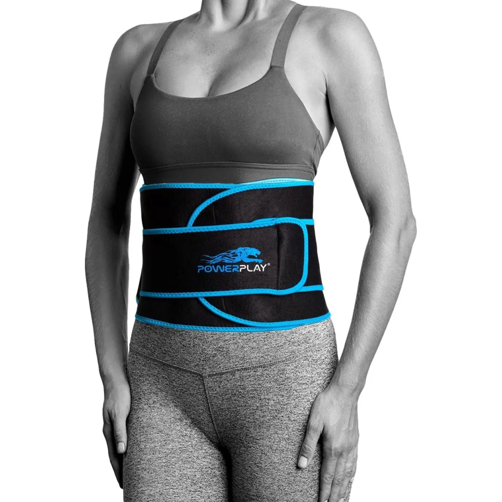 Пояс для схуднення PowerPlay 4303 Чорно-Синій (PP_4303_Black/Blue)