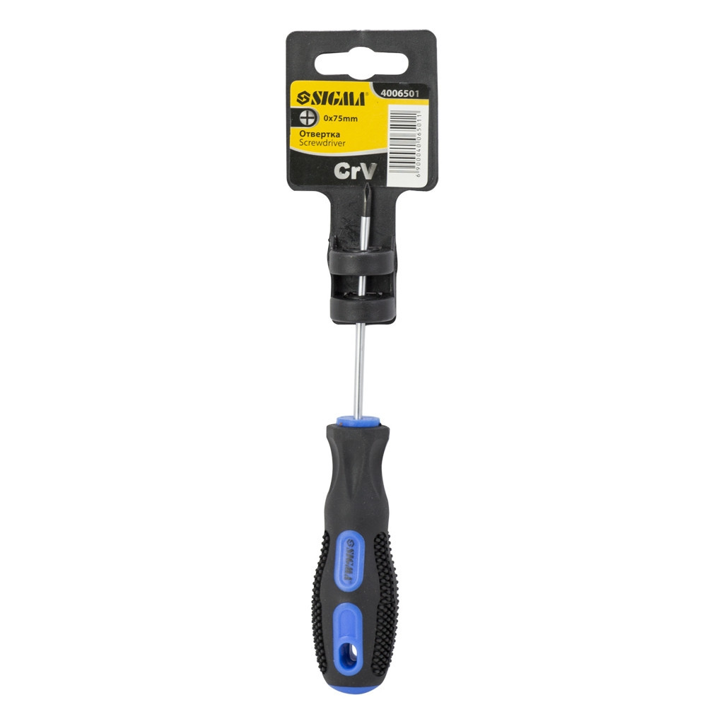 Викрутка Sigma хрестова PH0x75мм СrV (4006501) Викрутка Sigma хрестова PH0x75мм СrV (4006501)